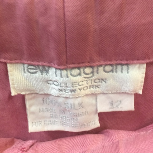 NWNT Pink 100% Silk Size 12 Lew Magram Short Set. - Picture 8 of 8